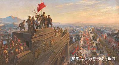1949年4月23日,国民党反动政权的首都南京解放,红旗在曾经的总统府上