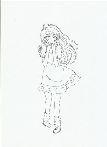 的那些小女孩或小男孩 最好是铅笔画的现成画,谢谢了~~最好简单点哦