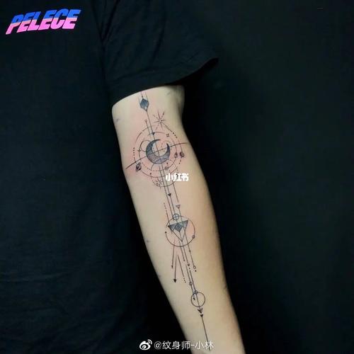 几何纹身 小臂内侧纹身_纹身_文艺_美妆_彩妆_彩妆其他