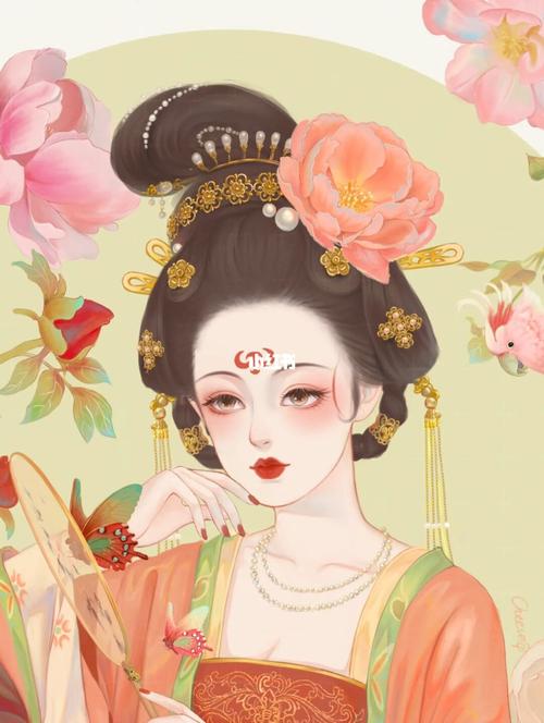 杨玉环 过程图_古风_插画师_我是原创插画师_兴趣爱好