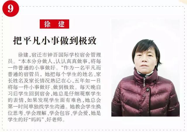 2018年宿迁"感动教育十佳人物"名单出炉 网友评论亮了