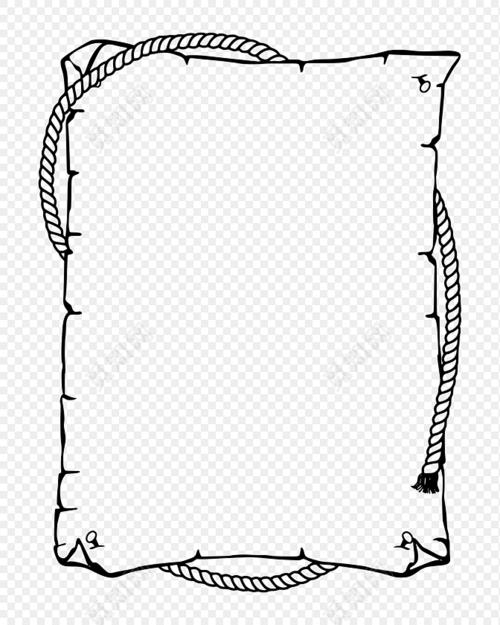 简笔画书页边框