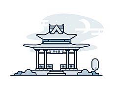 晋祠-花瓣网|陪你做生活的设计师 | 晋祠建筑小插画 : 晋祠建筑小插画
