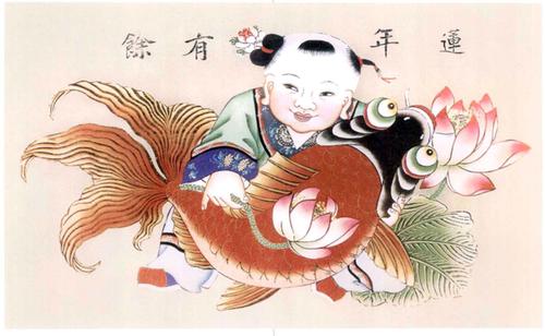连年有余,天津杨柳青年画.