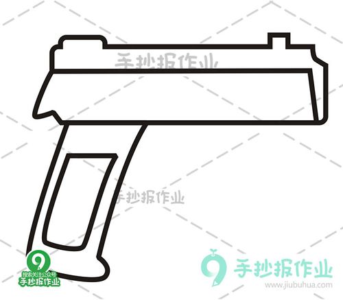 枪简笔画