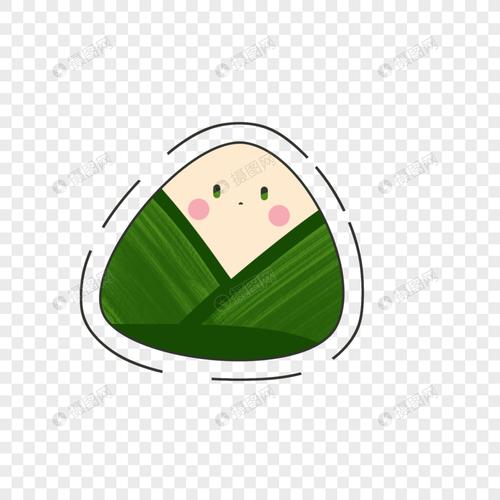 免抠元素 手绘/卡通元素 卡通边框 卡通粽子.