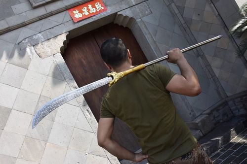 龙泉刀剑春秋关公大刀青龙偃月刀朴刀长矛 古兵器 武术器材未开刃