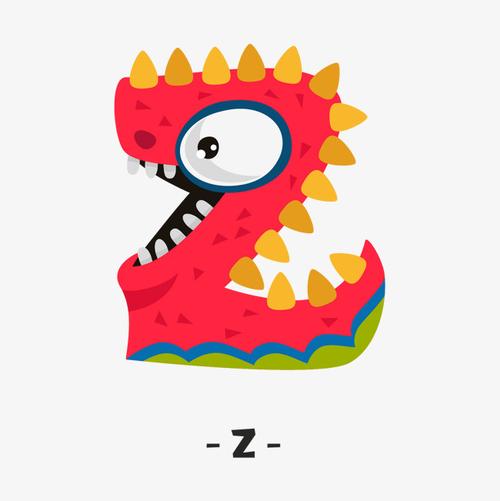 创意彩色卡通字母z