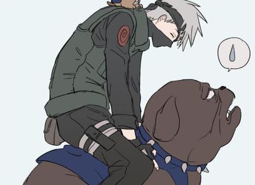 火影:卡卡西与忍犬相处的方式,小时候当坐骑,长大后成