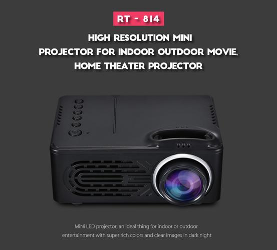 rd - 814 1080p portable led mini projector multimedia for photo