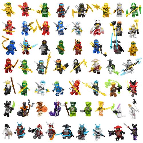 兼容乐高幻影忍者大电影第11季带头发黄金忍者冰皇鬼蛇怪军团人仔