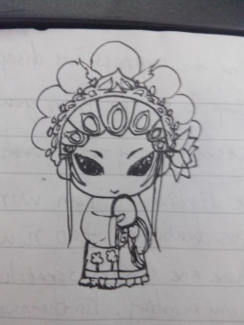 画一画# 作业 第四十七期 q版京剧花旦