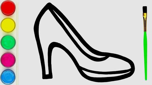 卡通高跟鞋简笔画