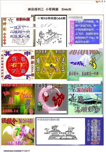 小军摘18年084期排列三彩报图谜