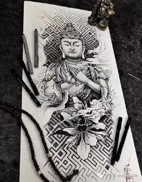 佛纹身手稿 如来佛纹身图案 纹身手稿素材 纹身图案
