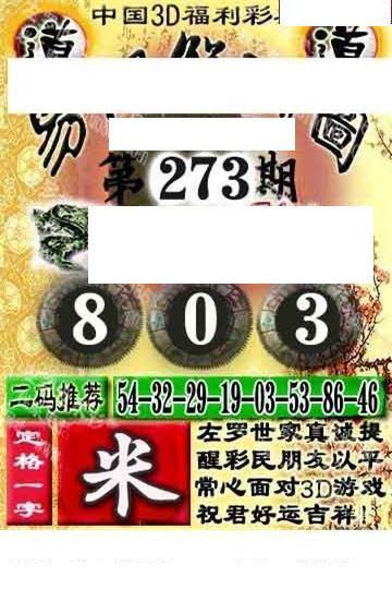 22021年273期福彩3d预测总汇全图