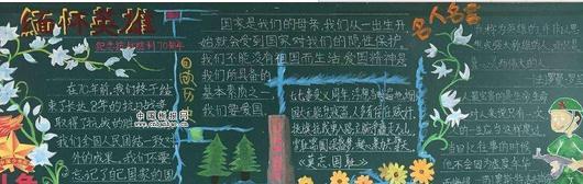向英雄致敬专题黑板报