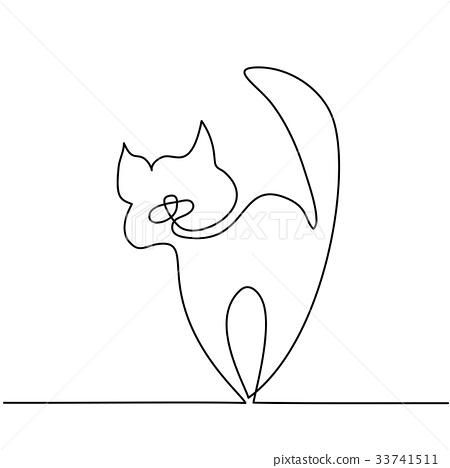 插图素材: cat silhouette logo