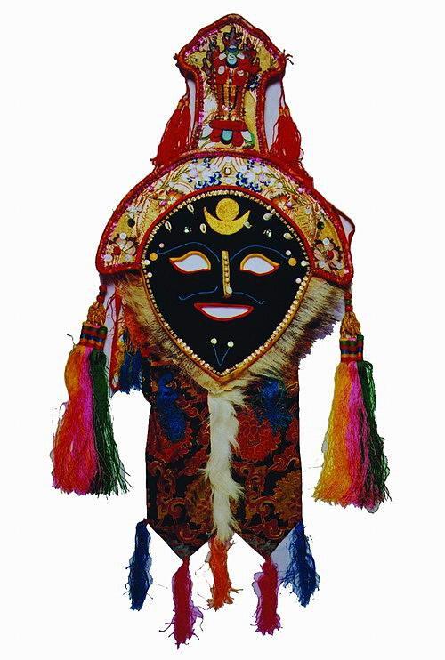 藏戏巫女面具简笔画 第1页