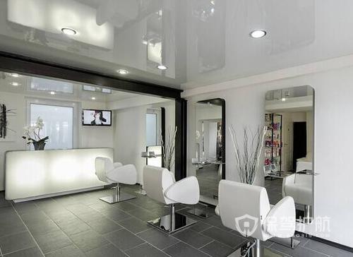 52平米现代简约风格理发店装修效果图