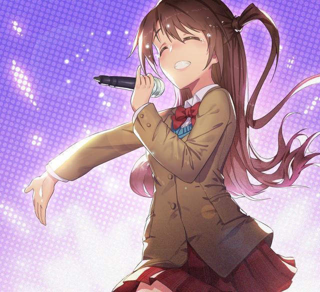 日本青春偶像动漫《偶像大师灰姑娘女孩》岛村卯月的高清插画壁纸