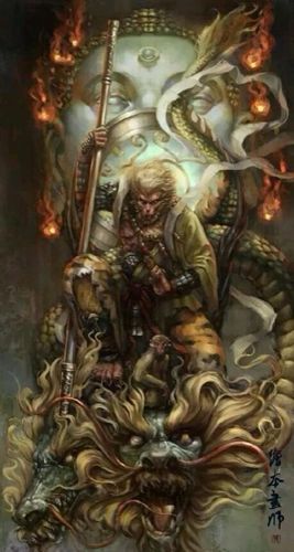 半佛半魔孙悟空图片