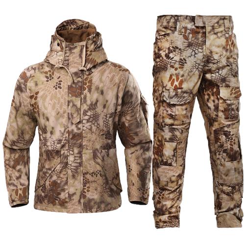 一折迷彩服套装男 冬季