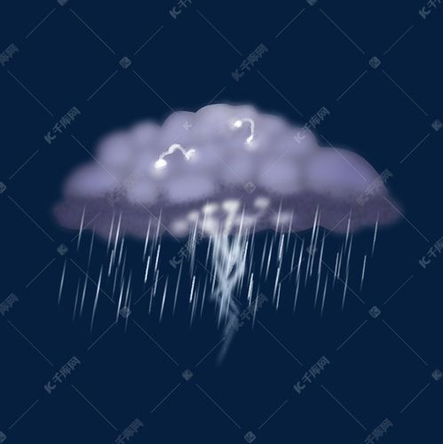 雷阵雨天气气象素材图片免费下载-千库网