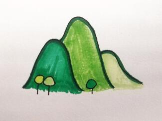 海边沙滩风景简笔画,沙滩简笔画图片带颜色