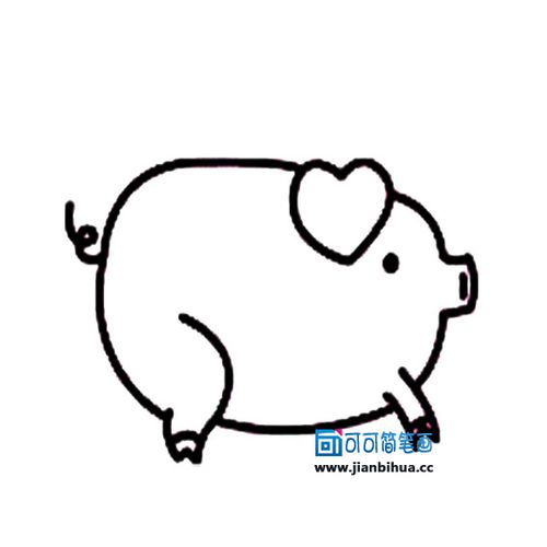 主页 简笔画 动物简笔画 > 详情页   猪简笔画,儿童简笔画猪的画法