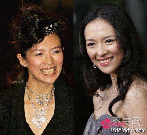 章子怡夺影后 化妆素颜对比照