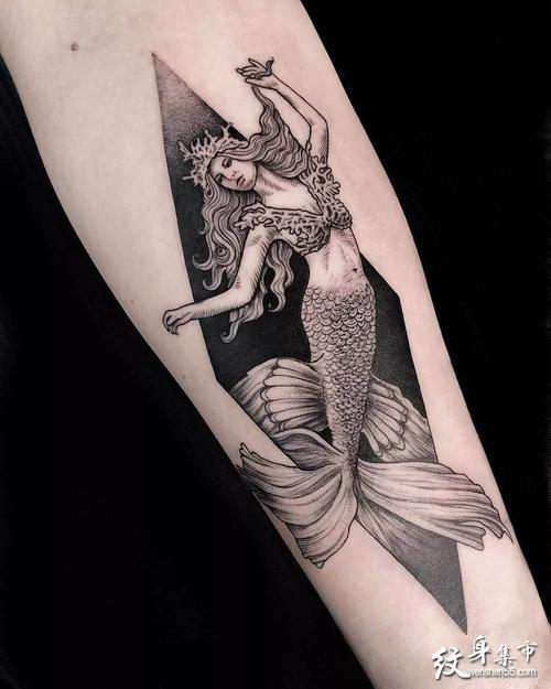 美人鱼纹身美人鱼纹身手稿美人鱼纹身手稿图案