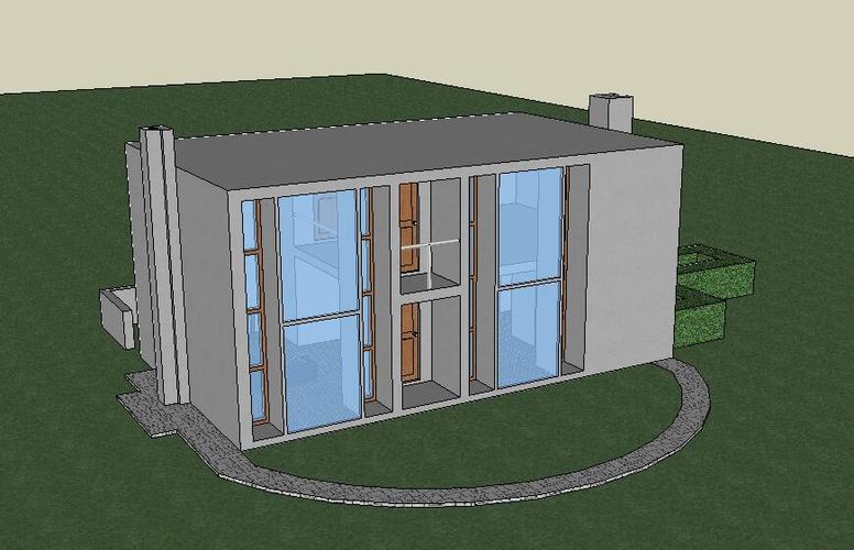 路易斯·康-玛格丽特 埃西里科住宅 su模型