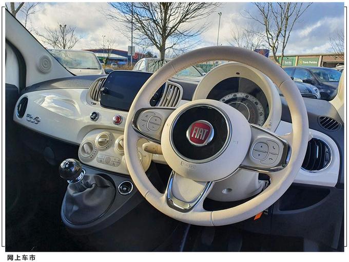 菲亚特500敞篷版实拍复古外观设计折叠软顶敞篷搭轻混动力