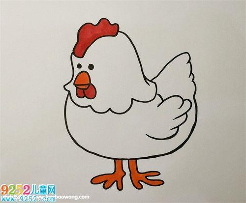 鸡妈妈简笔画鸡妈妈简笔画颜色