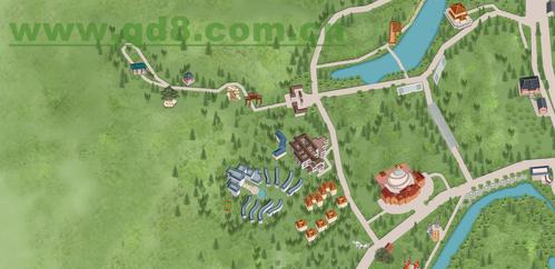 手绘景区地图制作迪斯尼风格手绘精准手绘