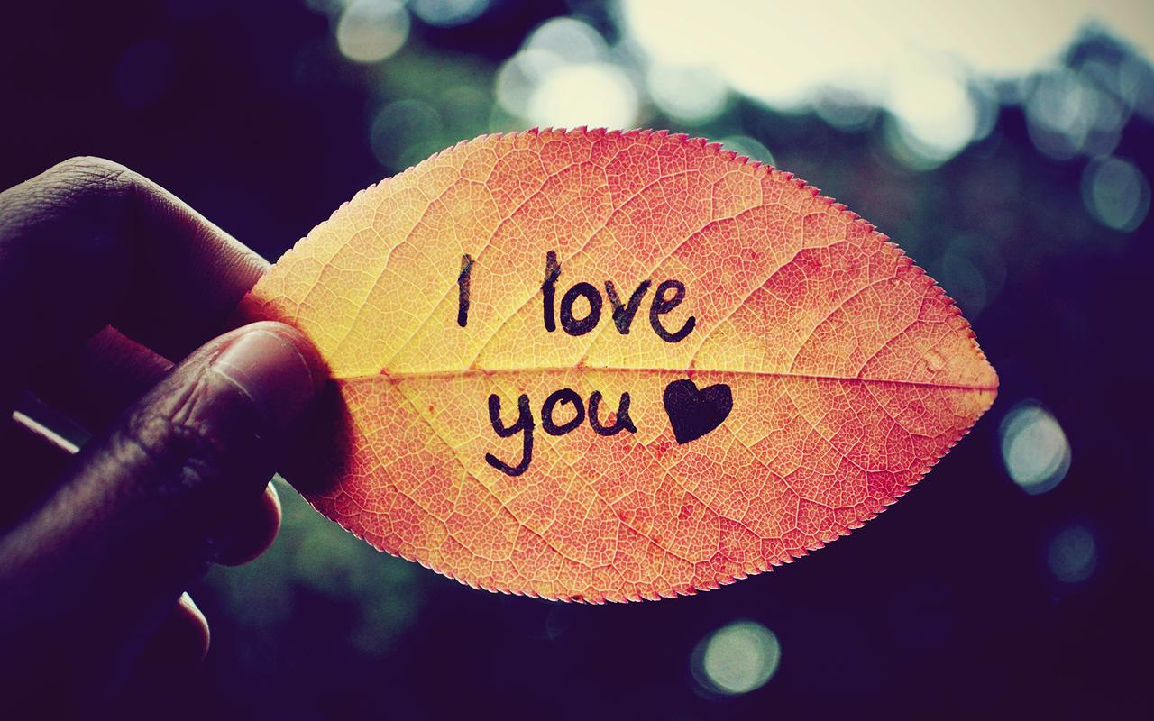 治愈系非主流i love you我爱你创意设计唯美桌面壁纸
