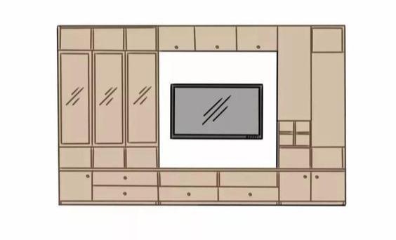 电视柜这样设计简单实用背景墙都可以不用装了