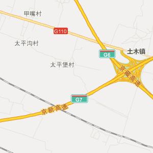 张家口市怀来县行政地图