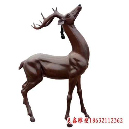 漳州锻铜雕塑鹿玻璃钢几何抽象鹿雕塑图片