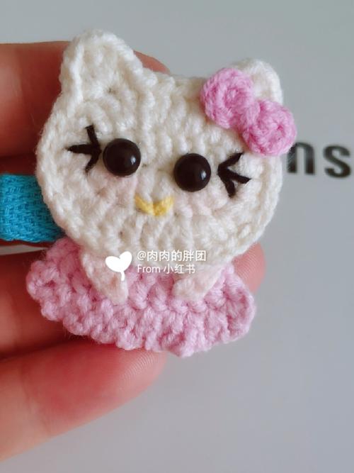 钩针编织hellokitty发夹凯蒂猫可爱猫咪发卡_猫咪_凯蒂猫怎么样_发夹