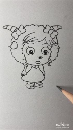 美羊羊的简笔画如何画?