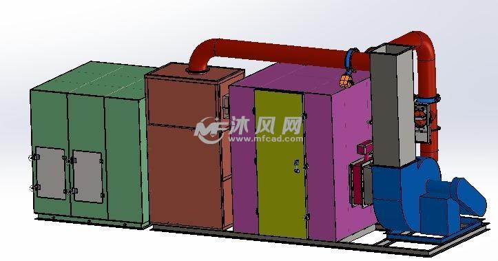 催化燃烧设备三维图