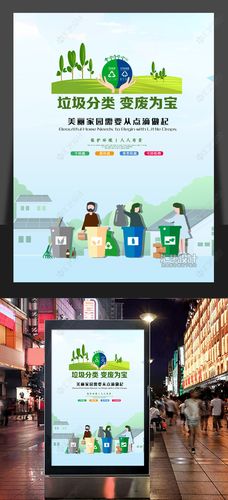 垃圾分类变废为宝环保宣传海报
