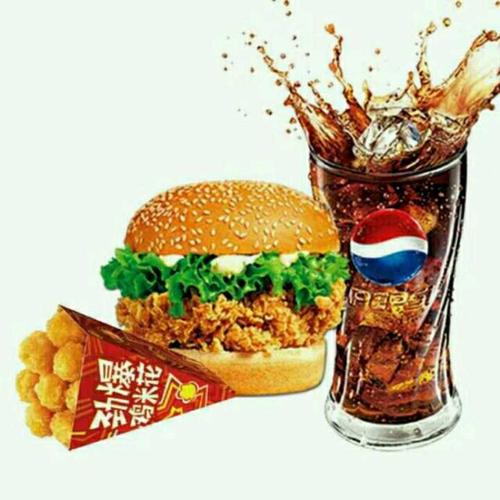 与粽不同,最高鸡密炸鸡汉堡1.凡进店消费指定套餐即送.