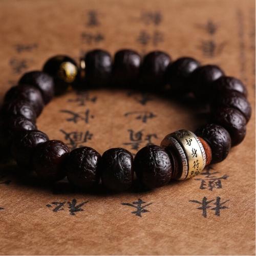 西藏酥油供养老凤眼菩提手串桶珠男女生肖守护神本命佛护身符手链