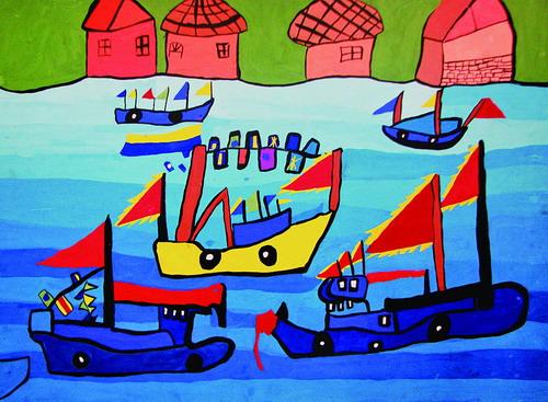 鉴赏象山儿童渔民画【多图】