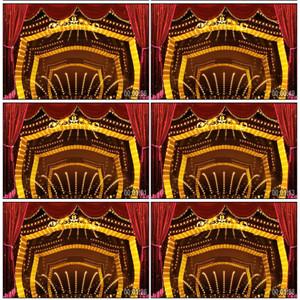 歌曲 夜上海 复古百乐门百老汇舞台幕布背景 晚会led动态视频素材