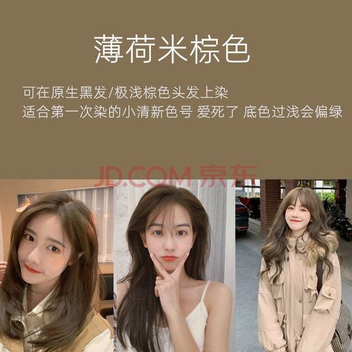 2021流行色染发剂自己染黑色黑茶色染头发 6/72 薄荷米棕色(显白新色)