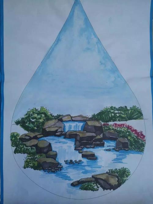民主路小学献礼新中国70华诞共护美丽家乡河湖绘画作品展